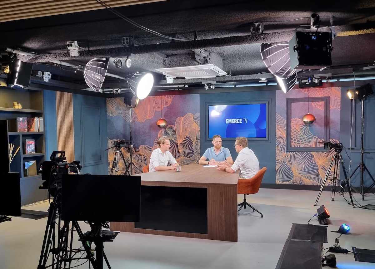 Video opnamestudio Emerce TV talkshow presentator